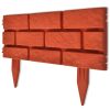 Lawn Divider with Brick Design 11 pcs