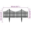 Lawn Edgings 17 pcs Anthracite 32.8' PP