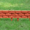 Lawn Divider with Brick Design 11 pcs