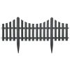 Lawn Edgings 17 pcs Anthracite 32.8' PP