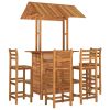 5 Piece Patio Bar Set Solid Wood Acacia