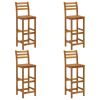 5 Piece Patio Bar Set Solid Wood Acacia